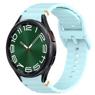 Wave Sportband met aansluitknop - Lichtblauw - Samsung Galaxy Watch 6 Classic - 47mm & 43mm