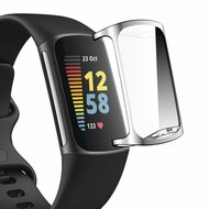 Fitbit Charge 5 & 6 TPU case (volledig beschermd) - Zilver