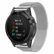 Milanese bandje -Zilver - Garmin Instinct 3 / Instinct E - 45mm