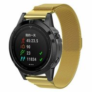 Milanese bandje - Goud - Garmin Instinct 3 / Instinct E - 45mm