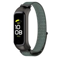 Nylon sport loop band - Groen / grijs - Samsung Galaxy Watch Fit 2