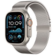 Milanese loop band met klik-sluiting - Sterrenlicht - Extra sterke magneet - Geschikt voor Apple Watch 38mm / 40mm / 41mm / 42mm