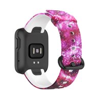 Siliconen band met print - Sterrenhemel paars - Xiaomi Mi Watch Lite / Redmi Watch